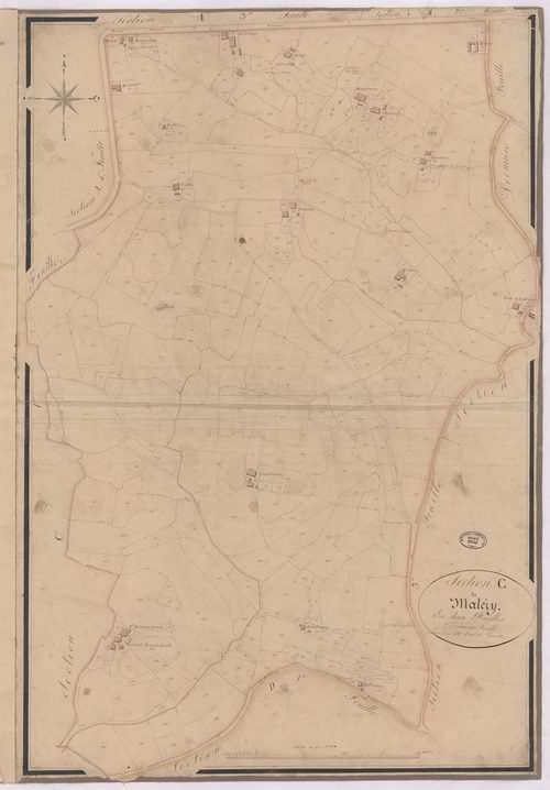 Biaudos - Section C de Matéry, 2e feuille, par Caliot géomètre