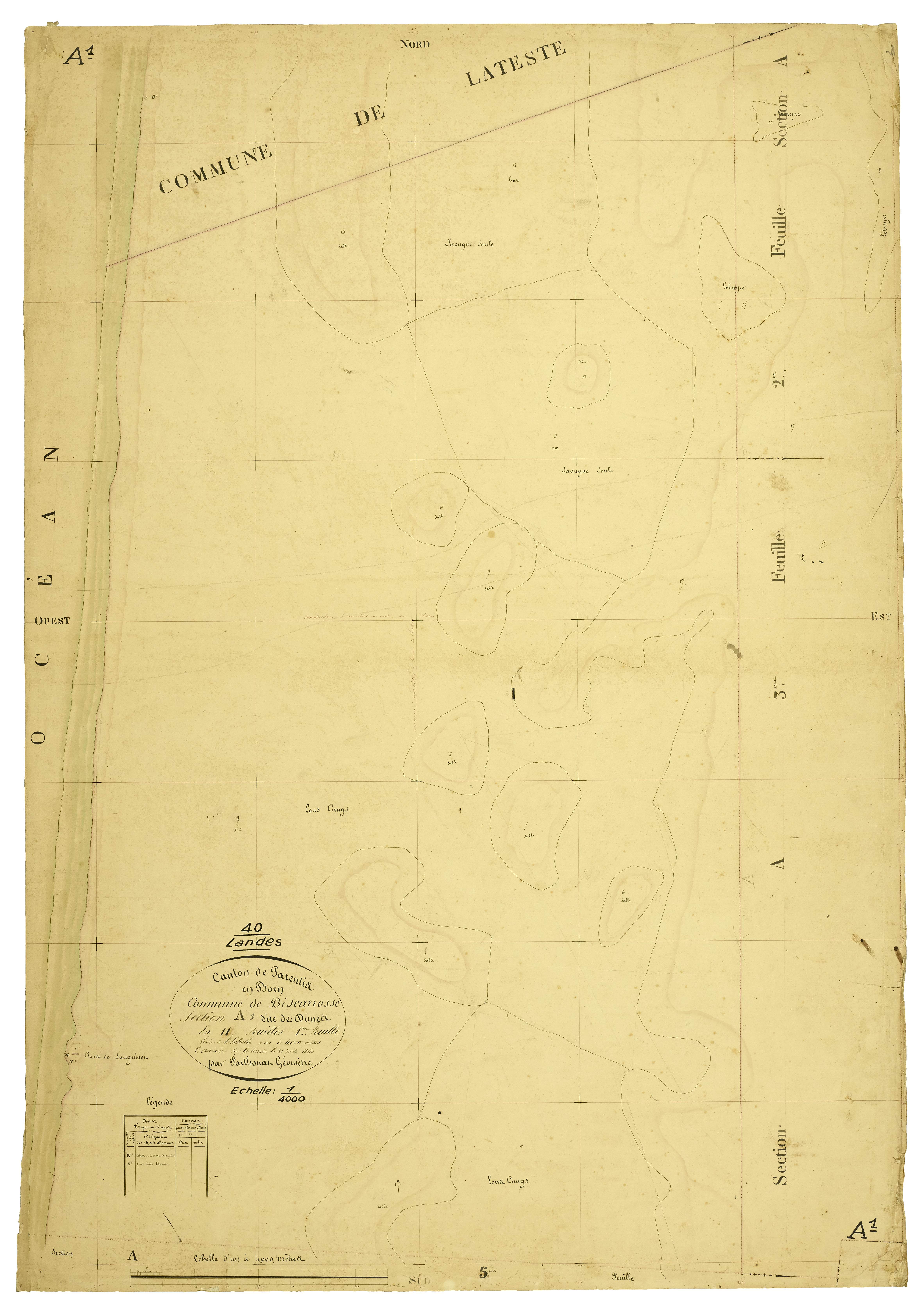 Biscarrosse - Section A, feuille 1