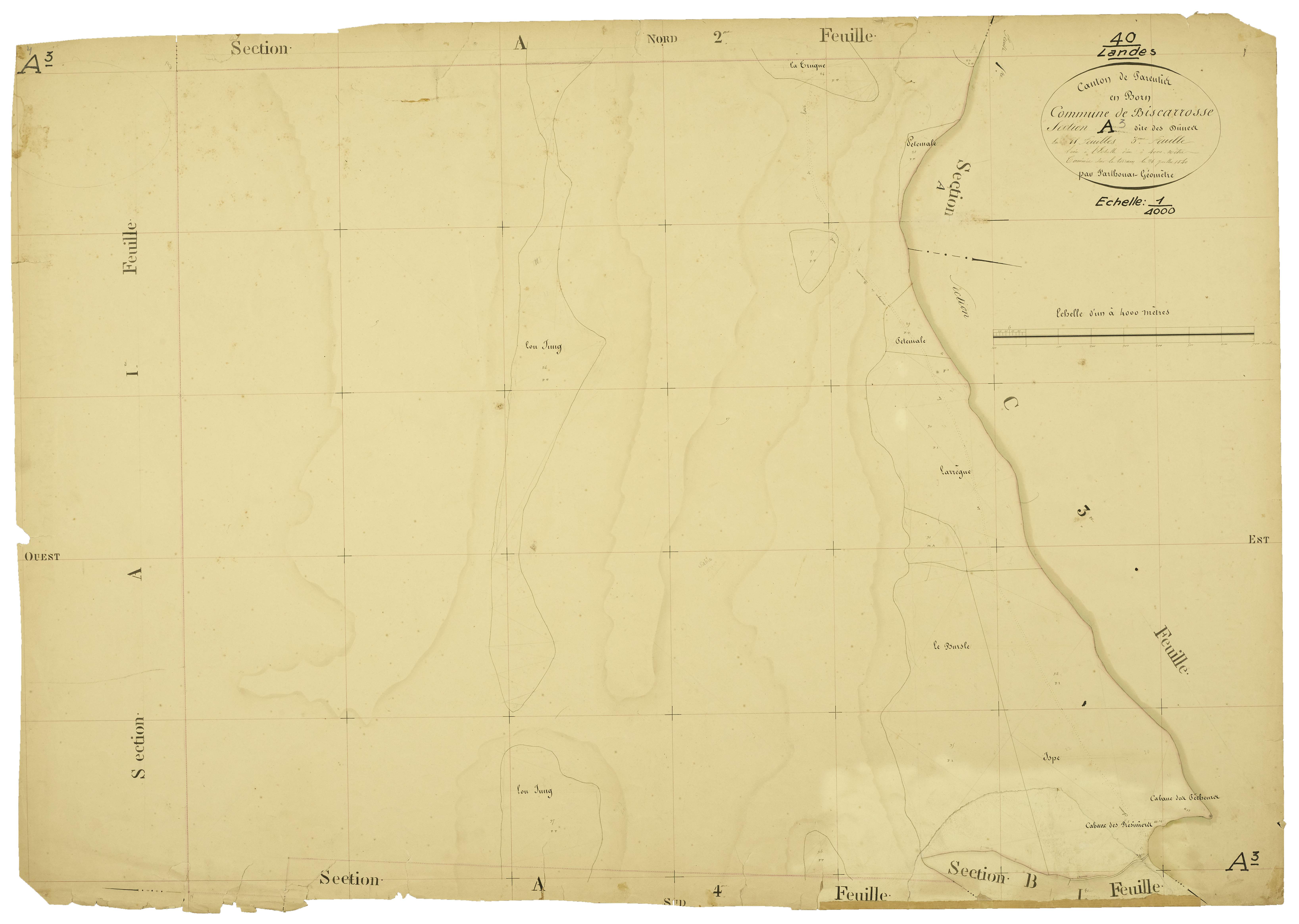 Biscarrosse - Section A, feuille 3