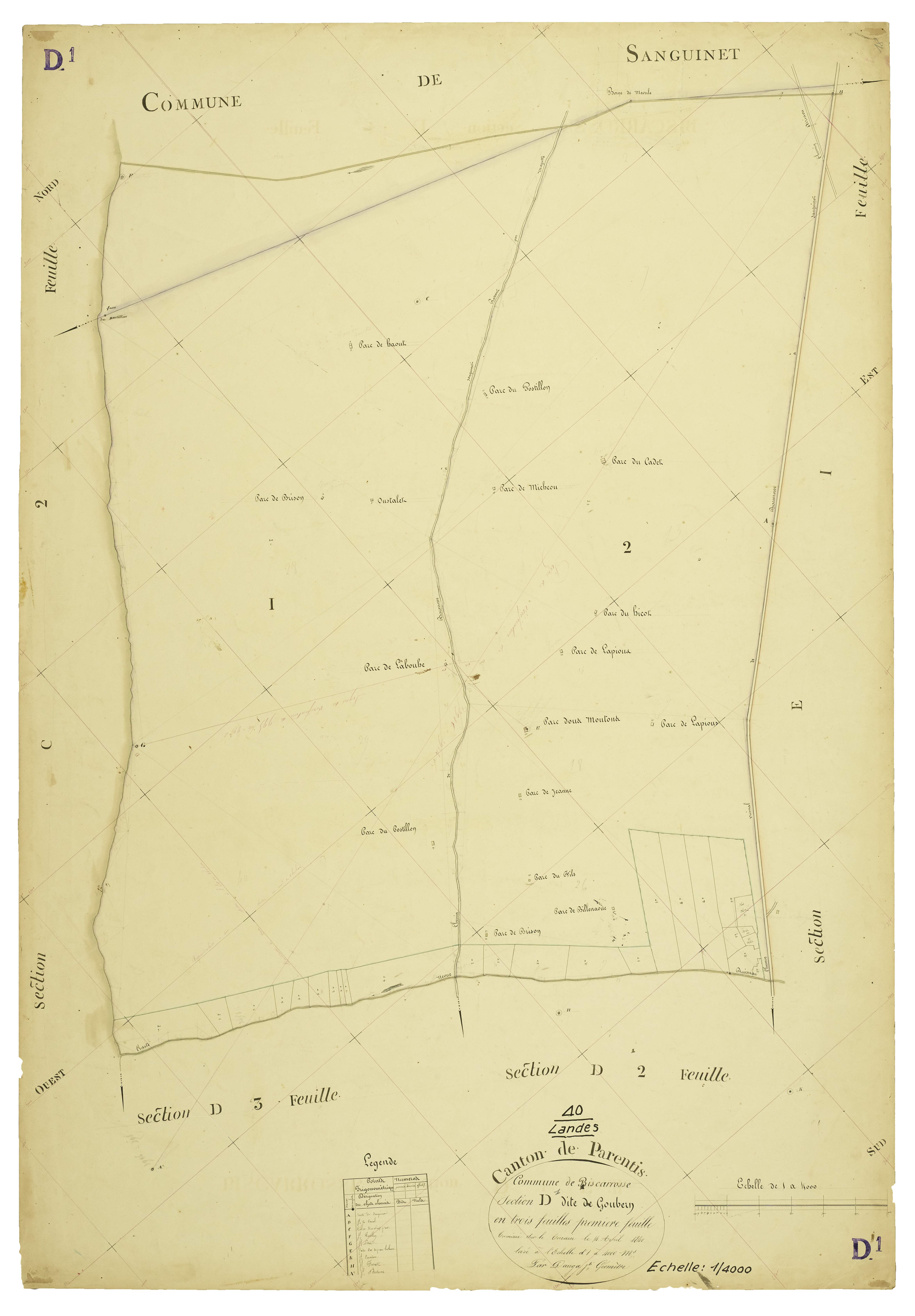 Biscarrosse - Section D, feuille 1