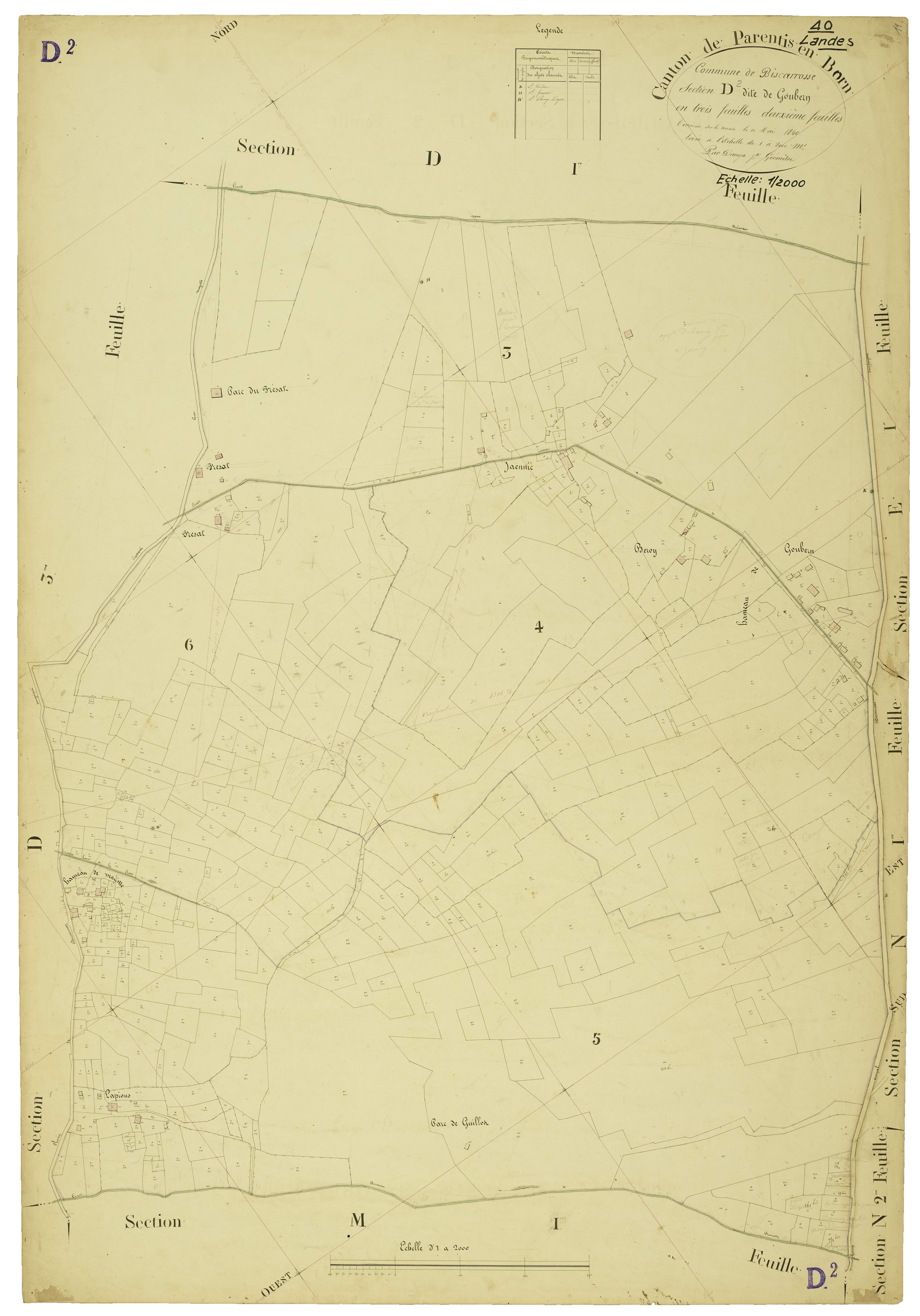 Biscarrosse - Section D, feuille 2