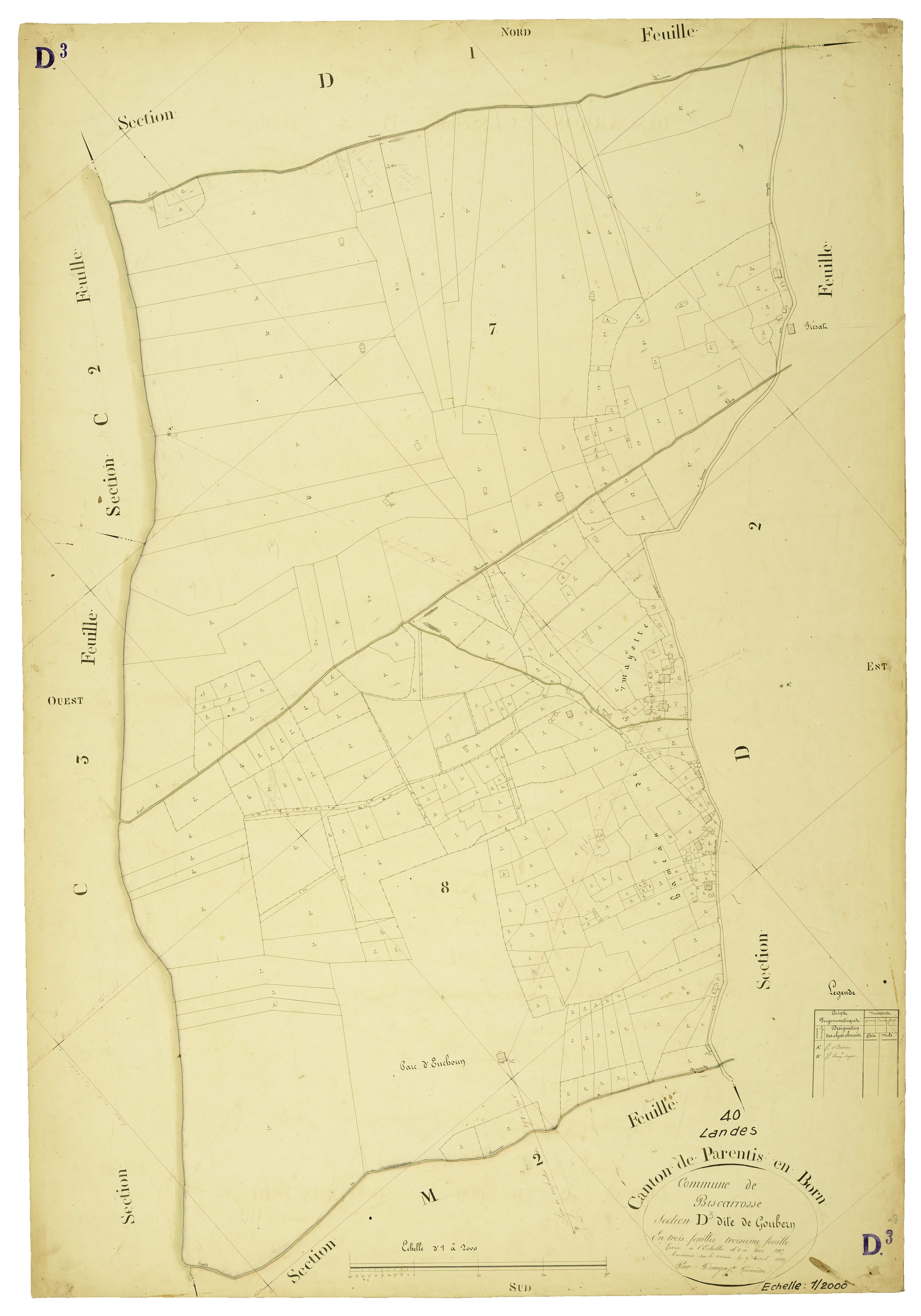 Biscarrosse - Section D, feuille 3