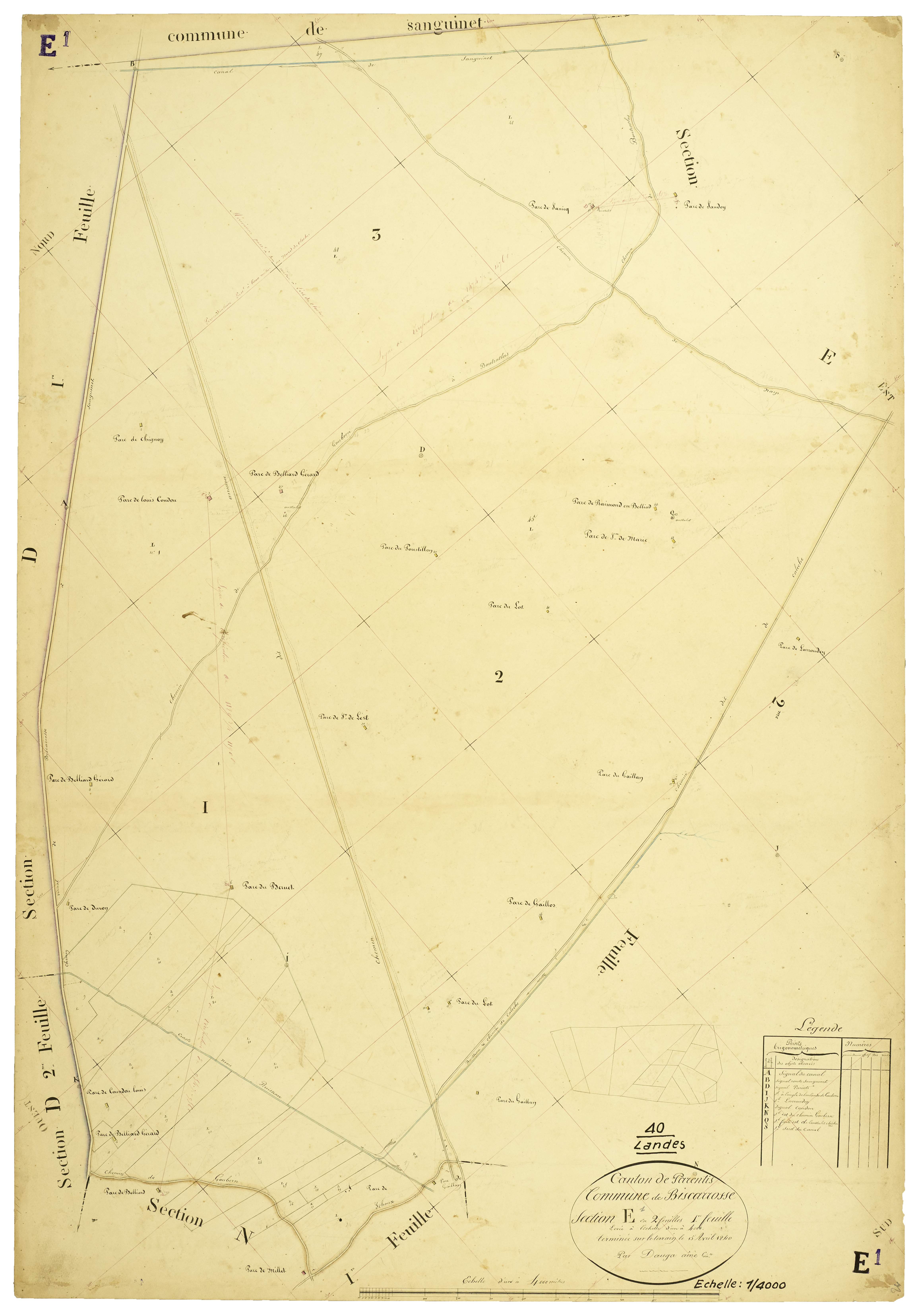 Biscarrosse - Section E, feuille 1