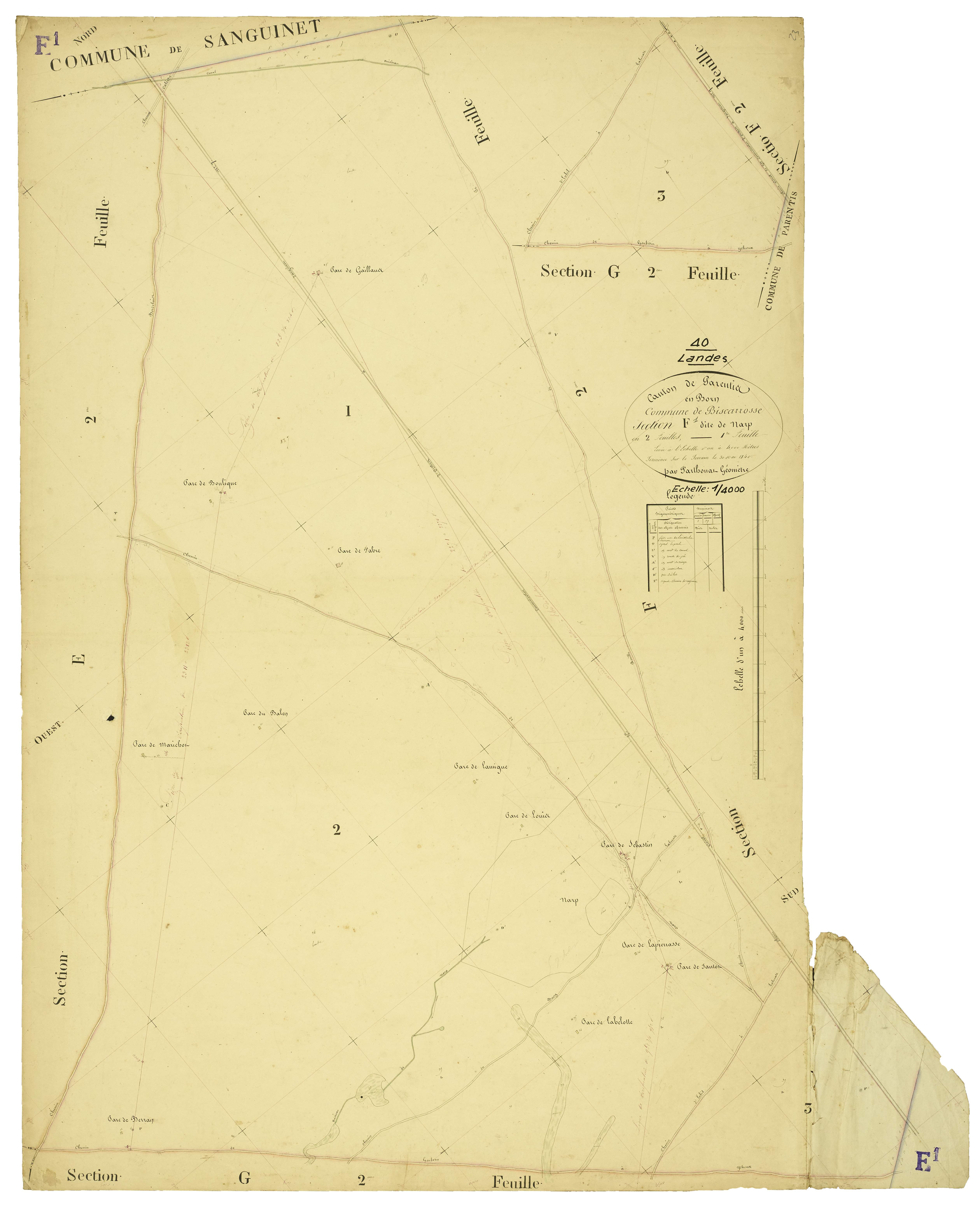 Biscarrosse - Section F, feuille 1