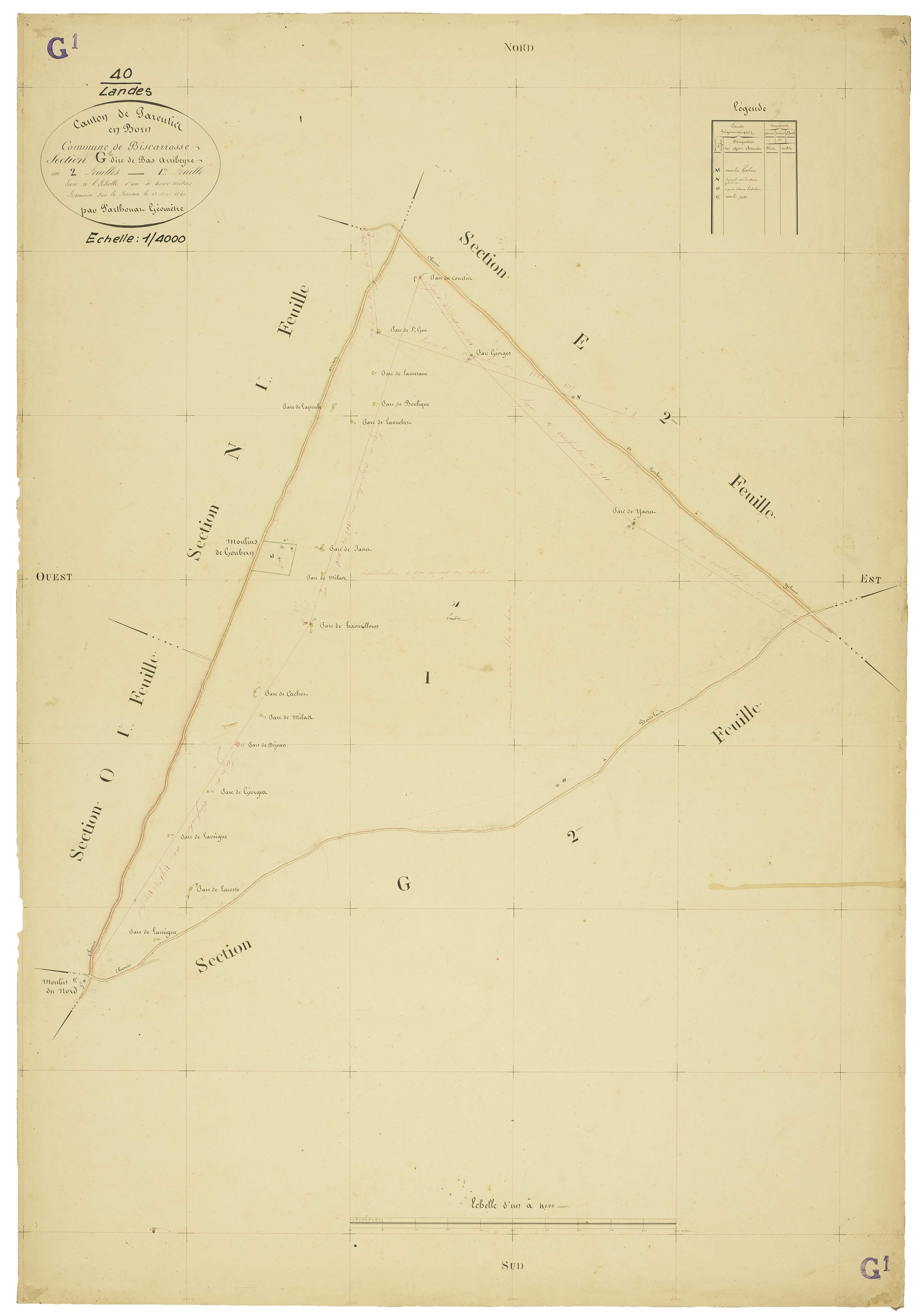 Biscarrosse - Section G, feuille 1
