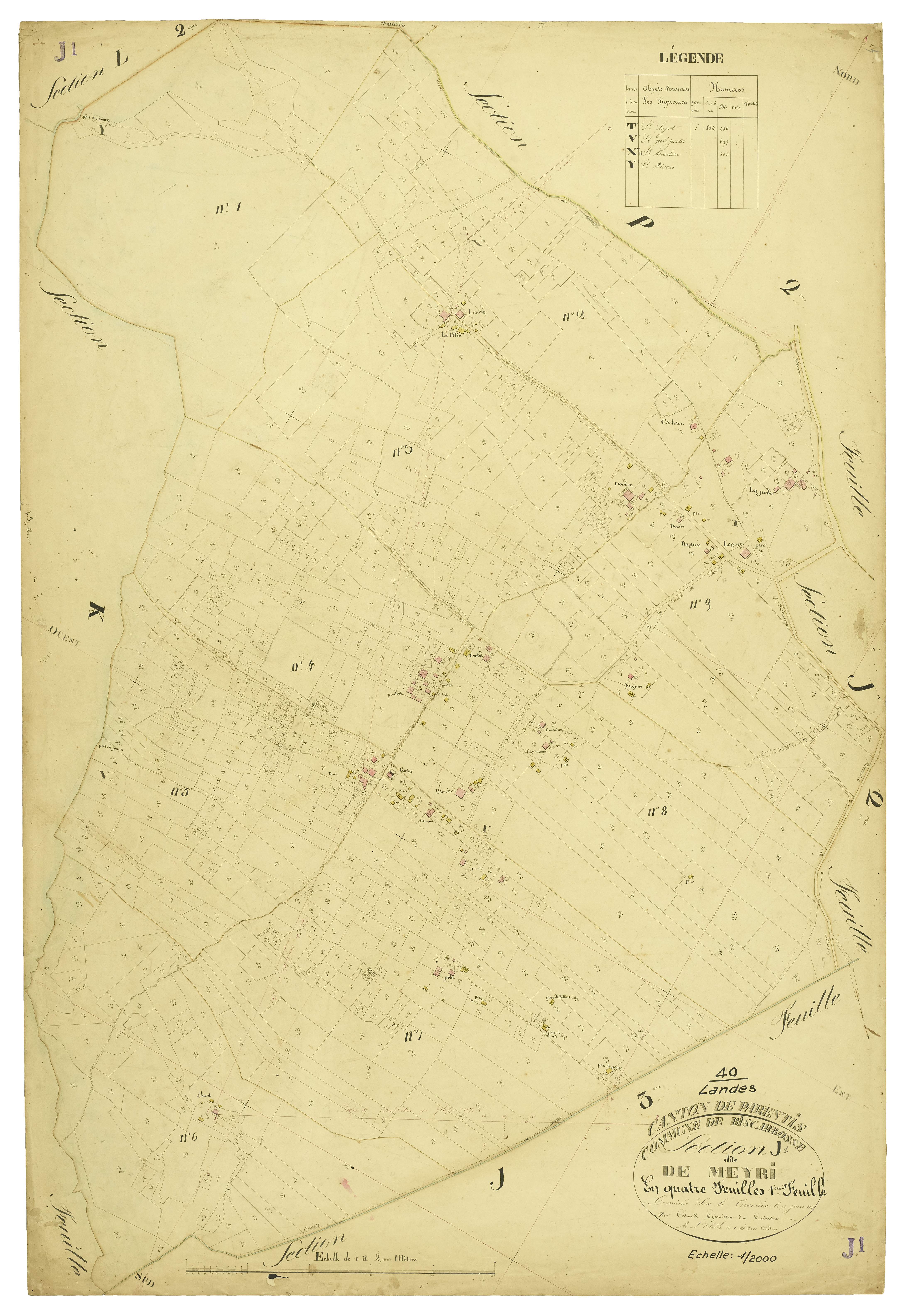 Biscarrosse - Section J, feuille 1