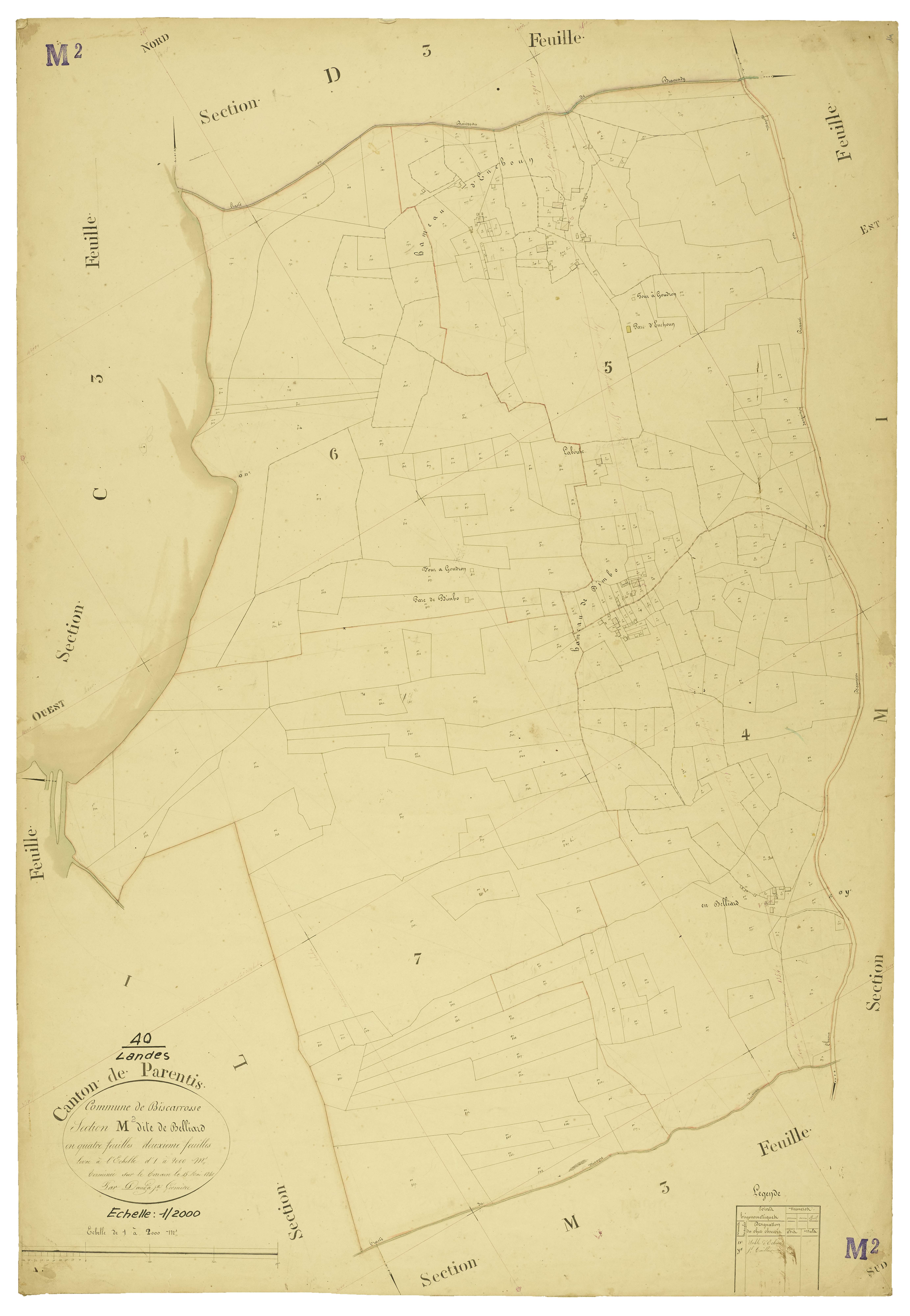 Biscarrosse - Section M, feuille 2