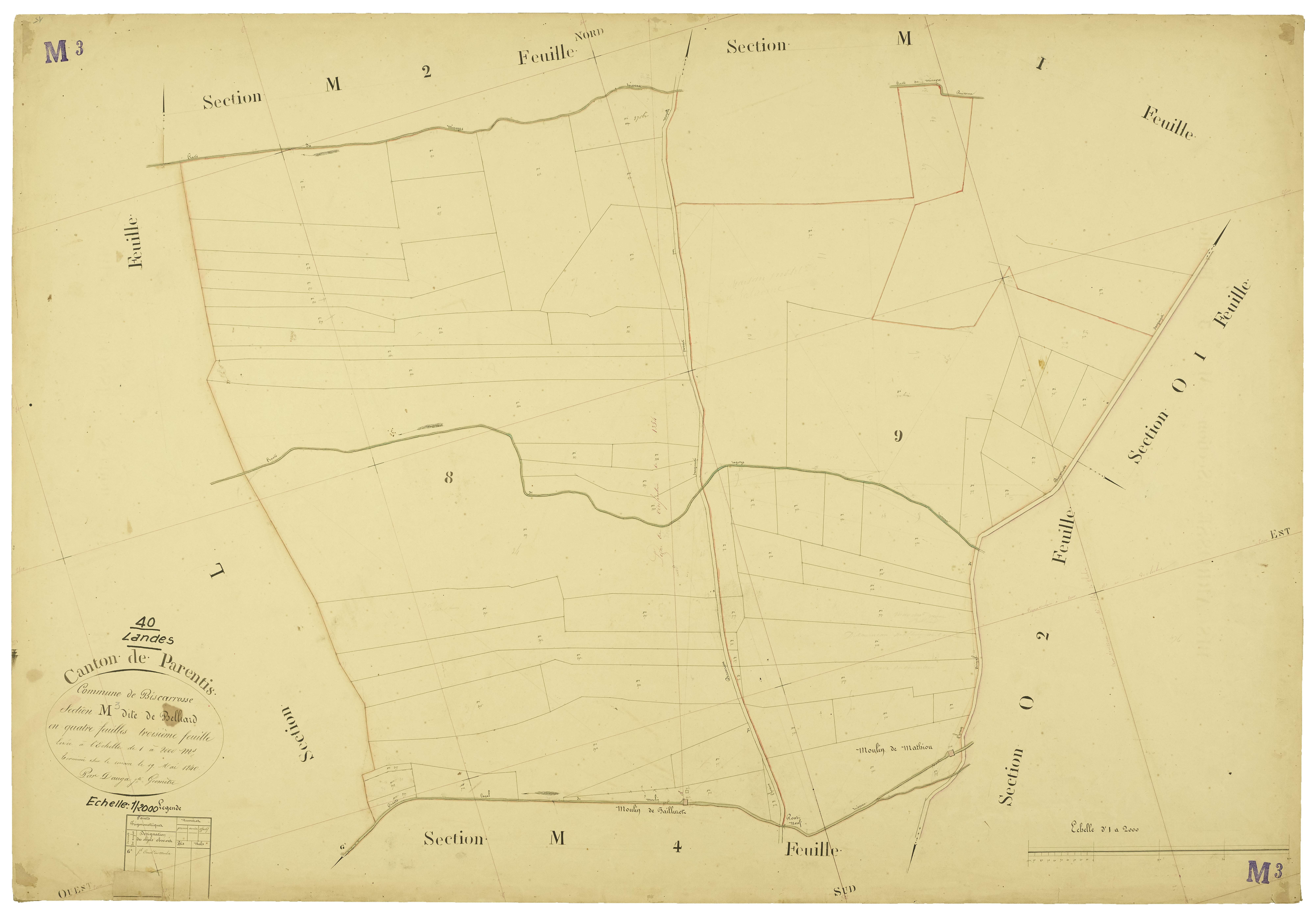 Biscarrosse - Section M, feuille 3
