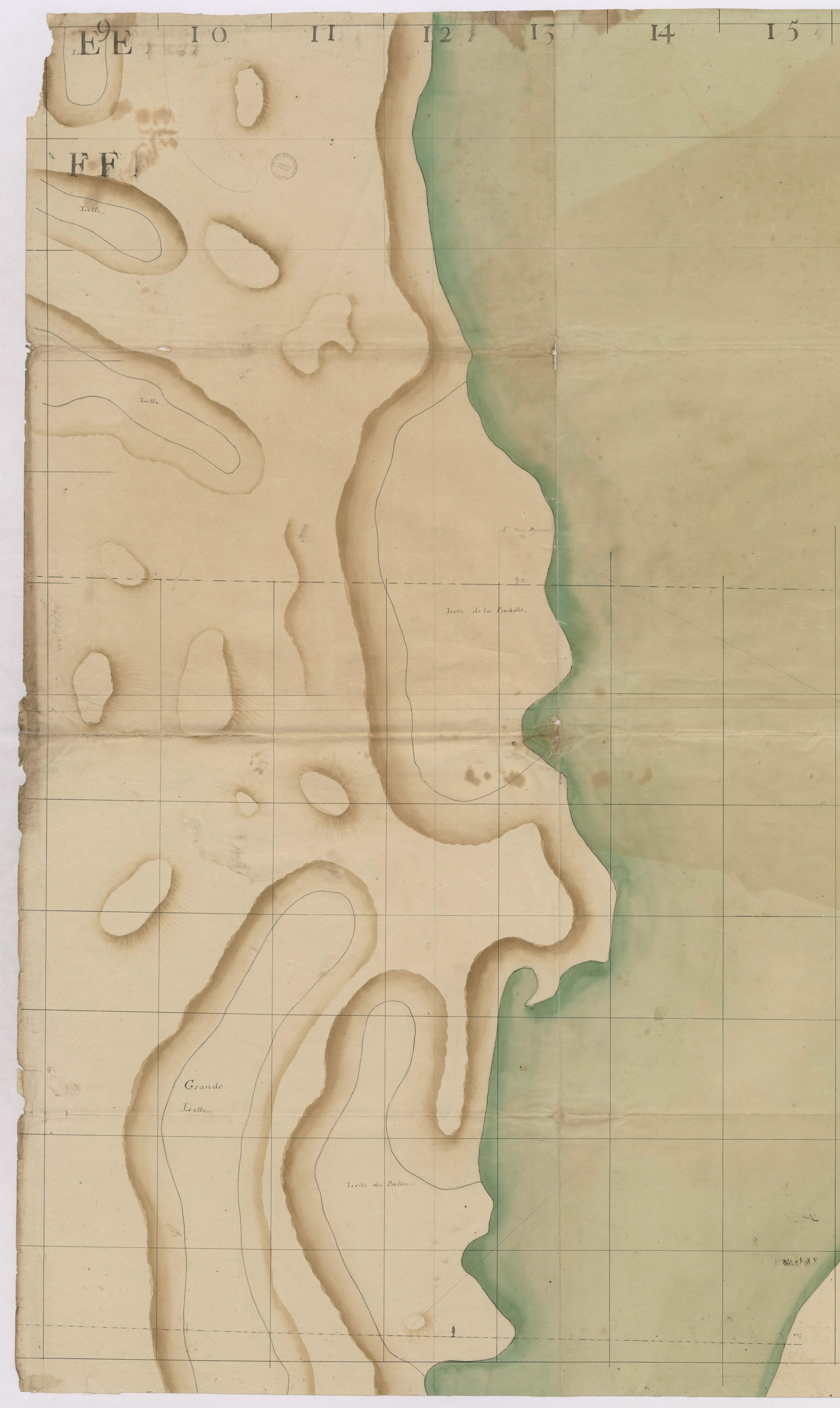 Biscarrosse - [Plan géométrique des Lettes et alentours, par Lobgeois et F. Sarrazain, ingénieur et géomètre]
