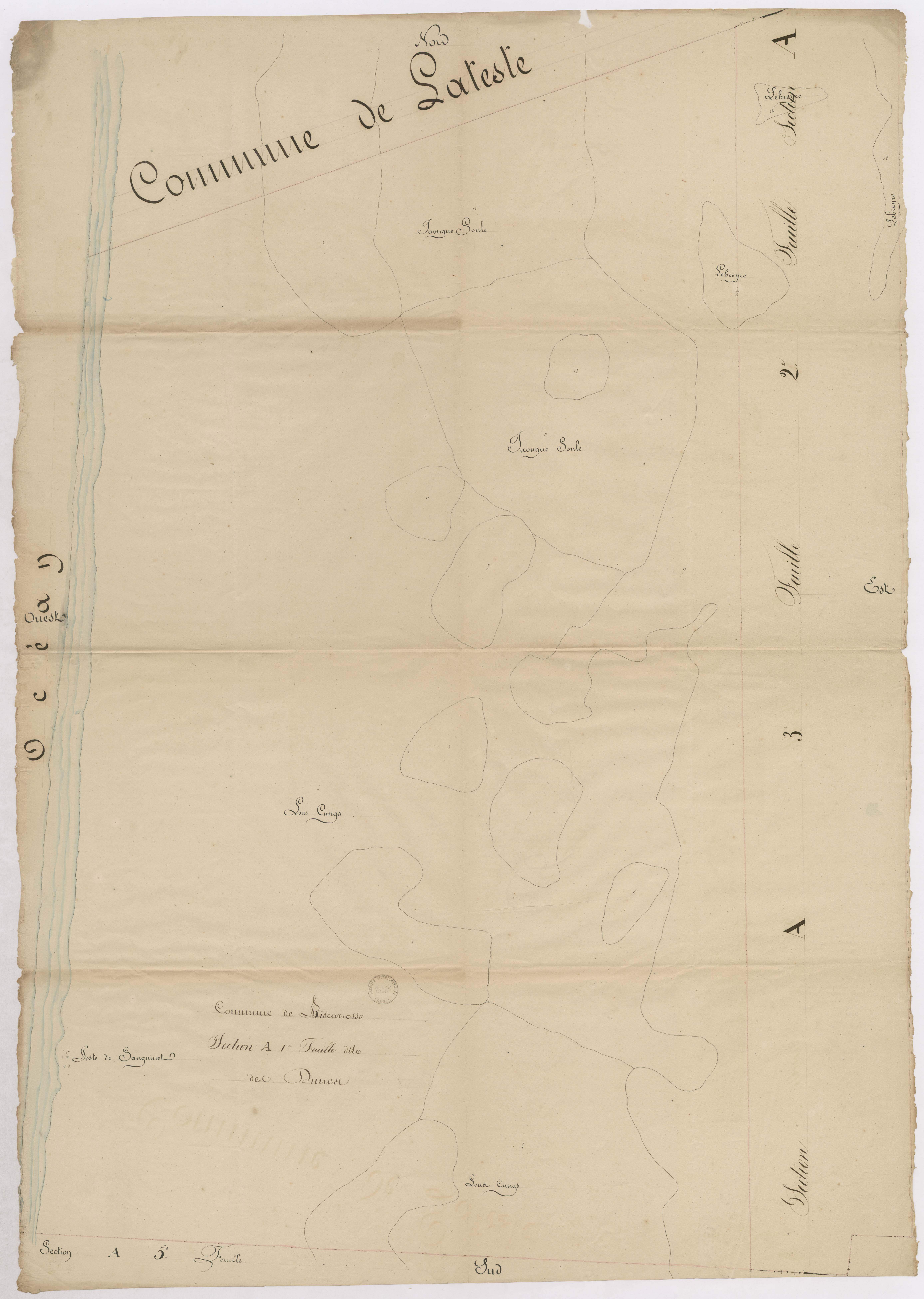 Biscarrosse - Section A, dite des Dunes, 1re  feuille