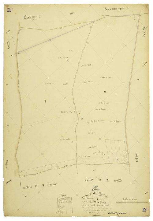 Biscarrosse - Section D, feuille 1