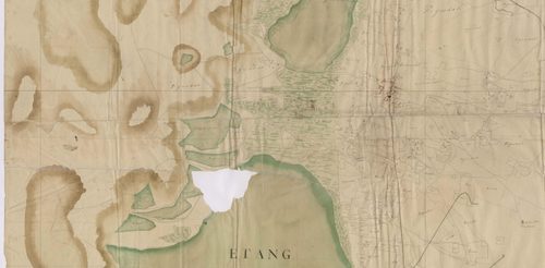 Biscarrosse - [Plan géométrique de l'Etang de Cazaux et alentours, par Lobgeois et F. Sarrazain, ingénieur et géomètre]