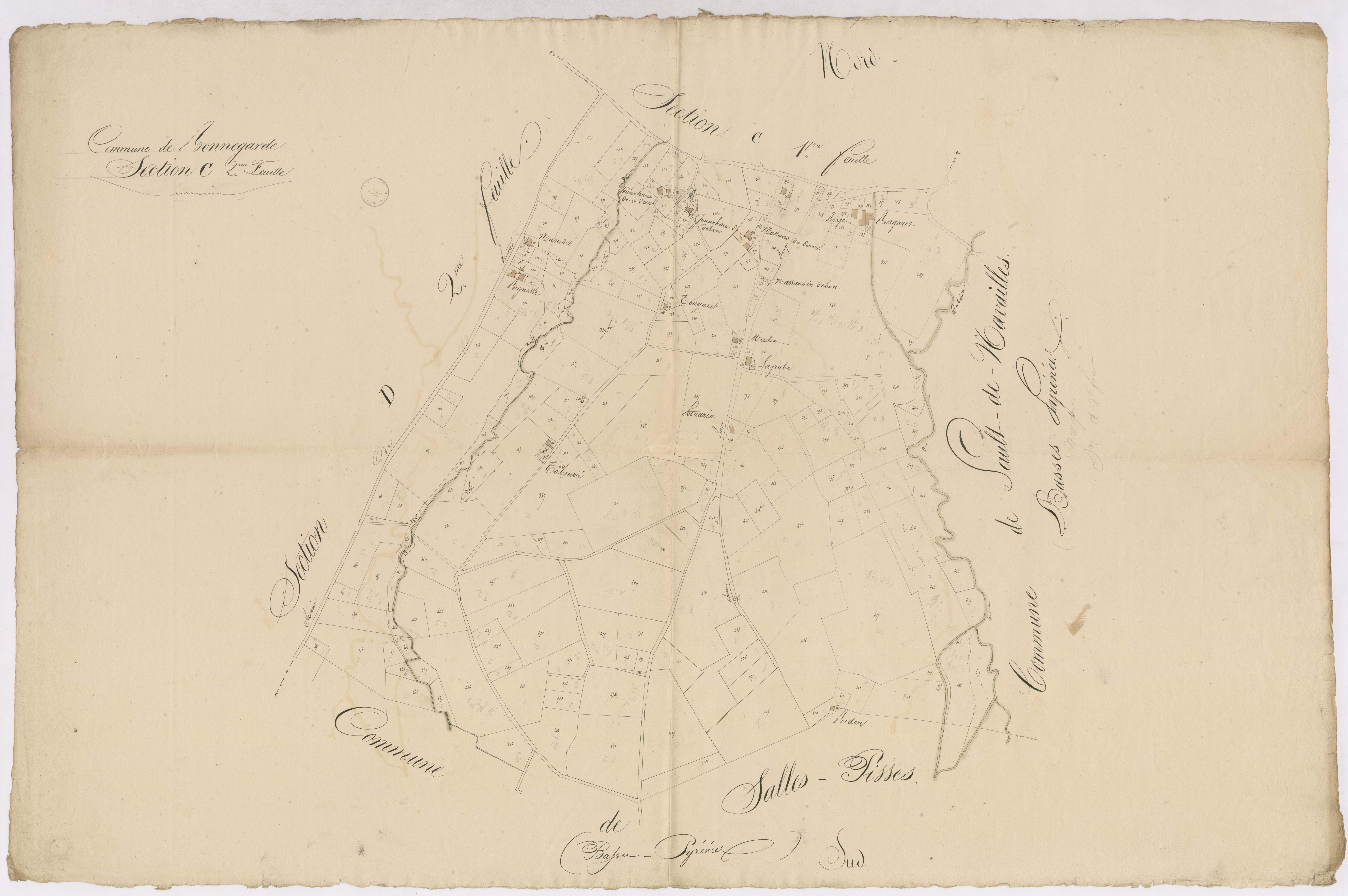 Bonnegarde - Section C, 2e feuille