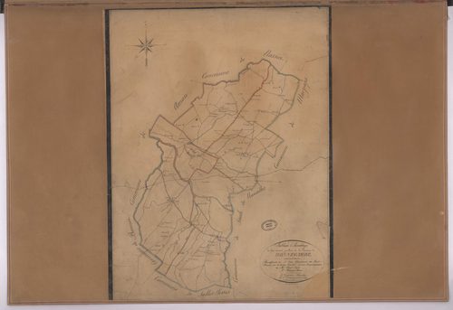 Bonnegarde - Tableau d'assemblage de la commune de Bonnegarde par de Comeau, Farthouat, ..., géomètres