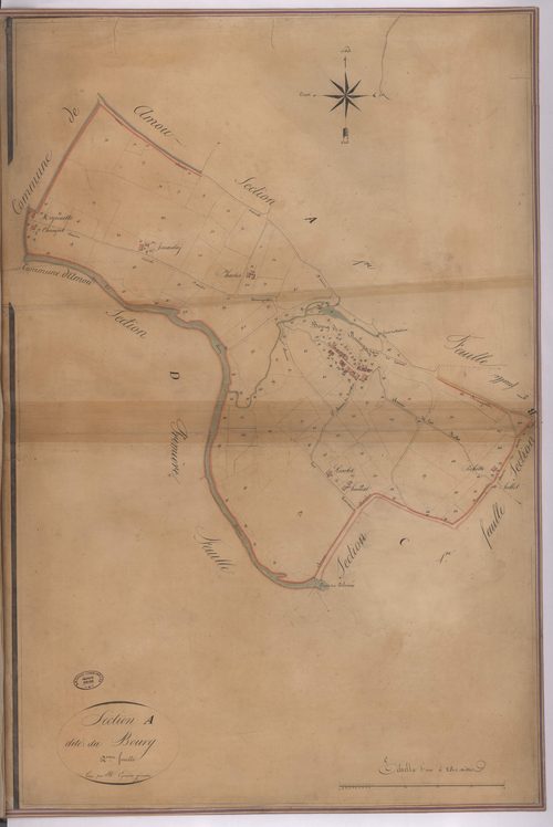 Bonnegarde - Section A, dite du Bourg, 2e feuille, par Espéron géomètre
