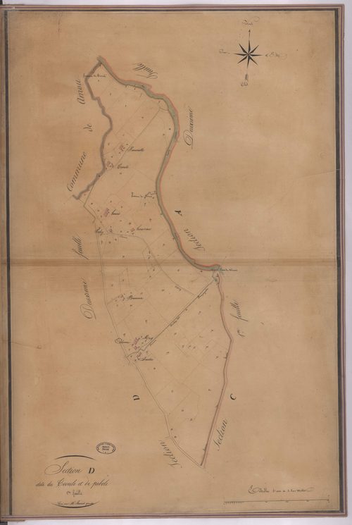 Bonnegarde - Section D, dite du Téoulé et de Pibole, 1re feuille, par Arnaud géomètre