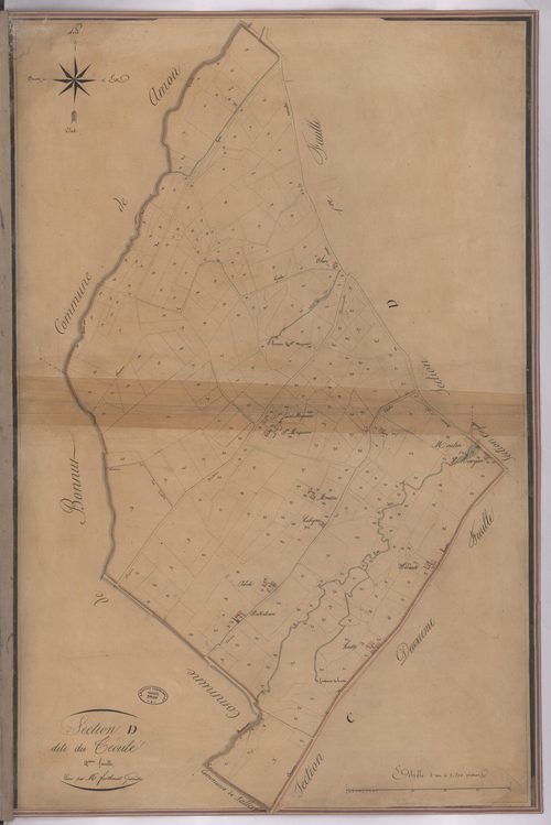 Bonnegarde - Section D, dite du Téoulé, 2e feuille, par Farthouat géomètre