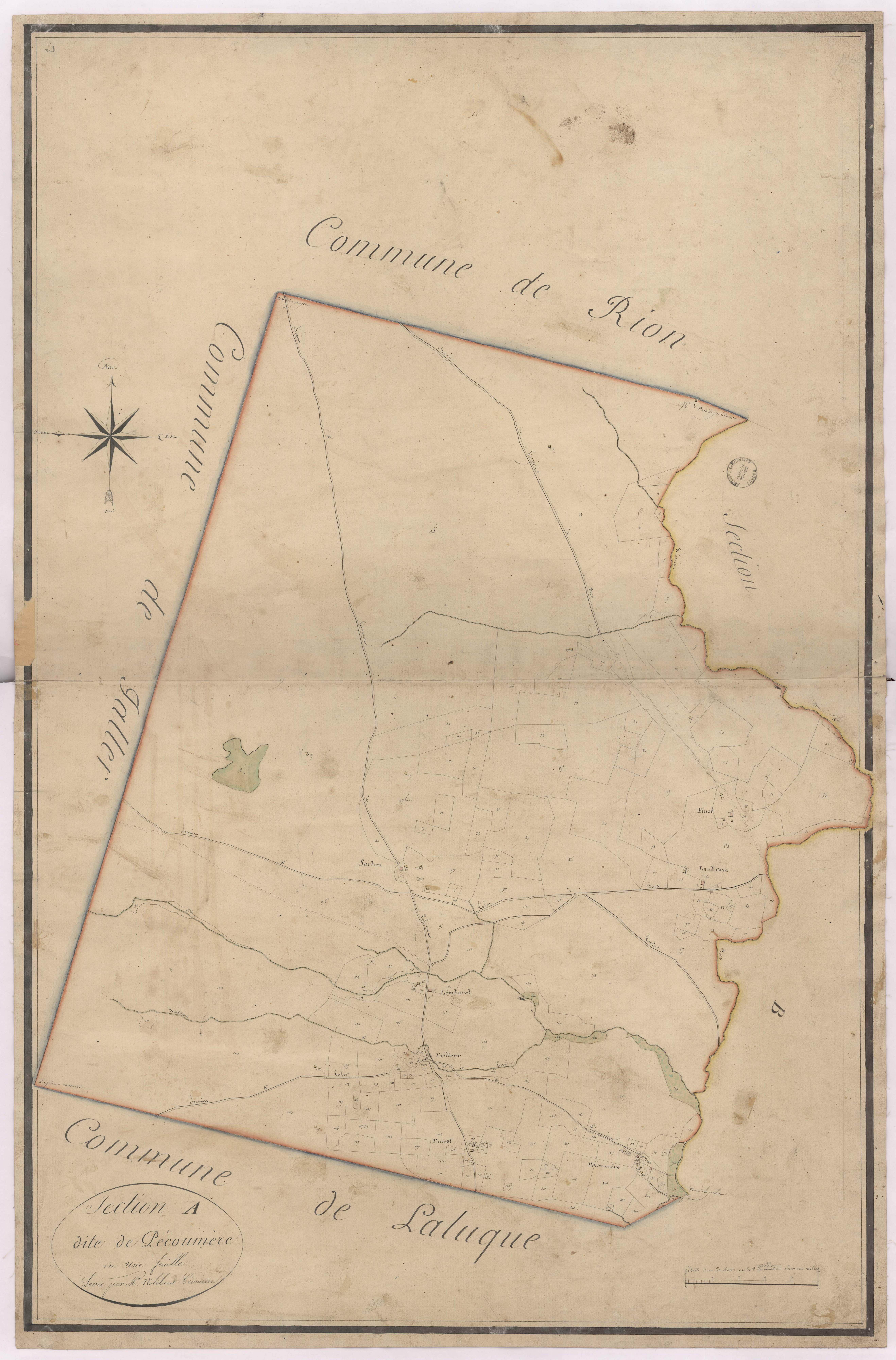 Boos - Section A, dite de Pécoumère, par Nolibois géomètre