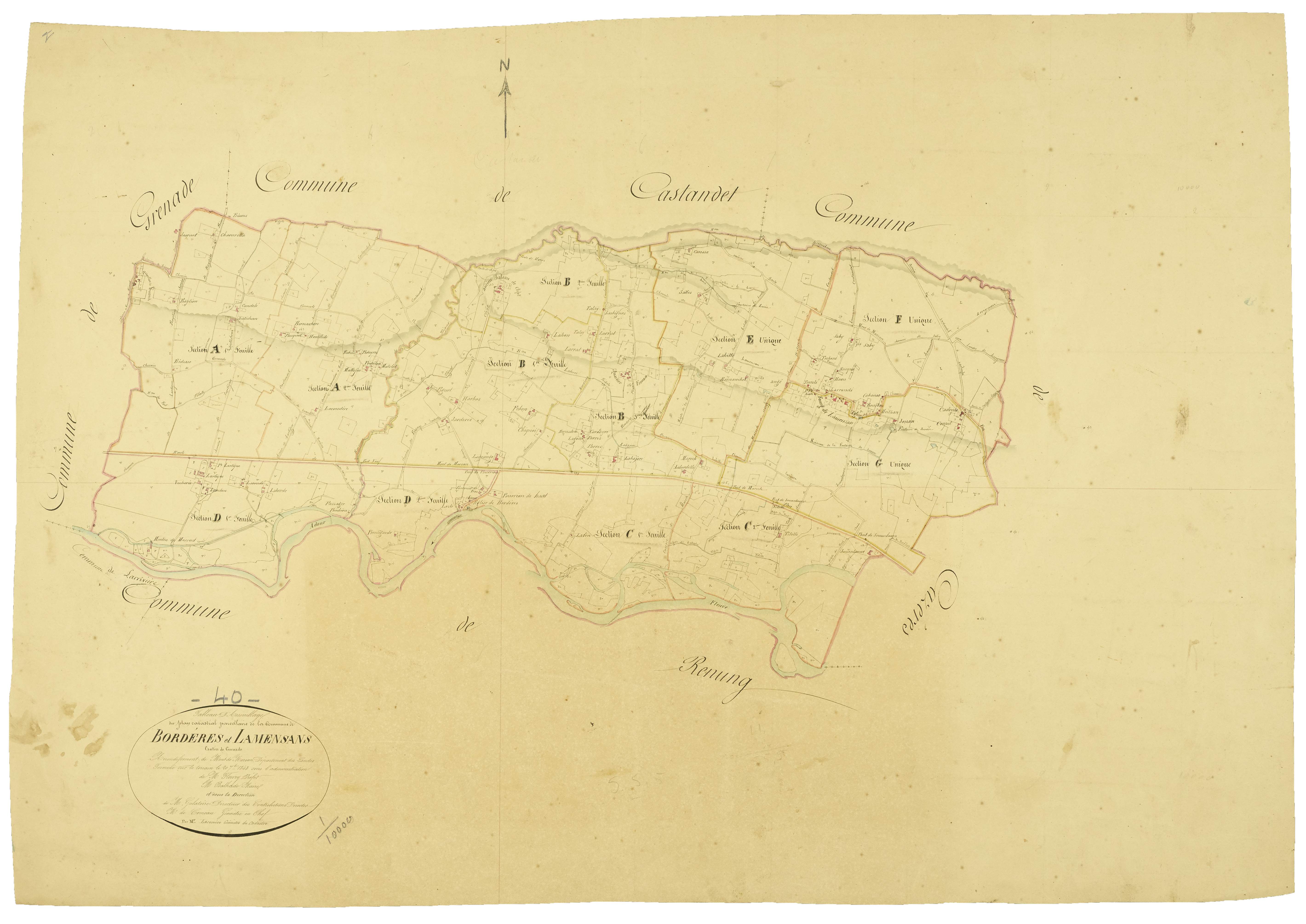 Bordères-et-Lamensans - Tableau d'assemblage