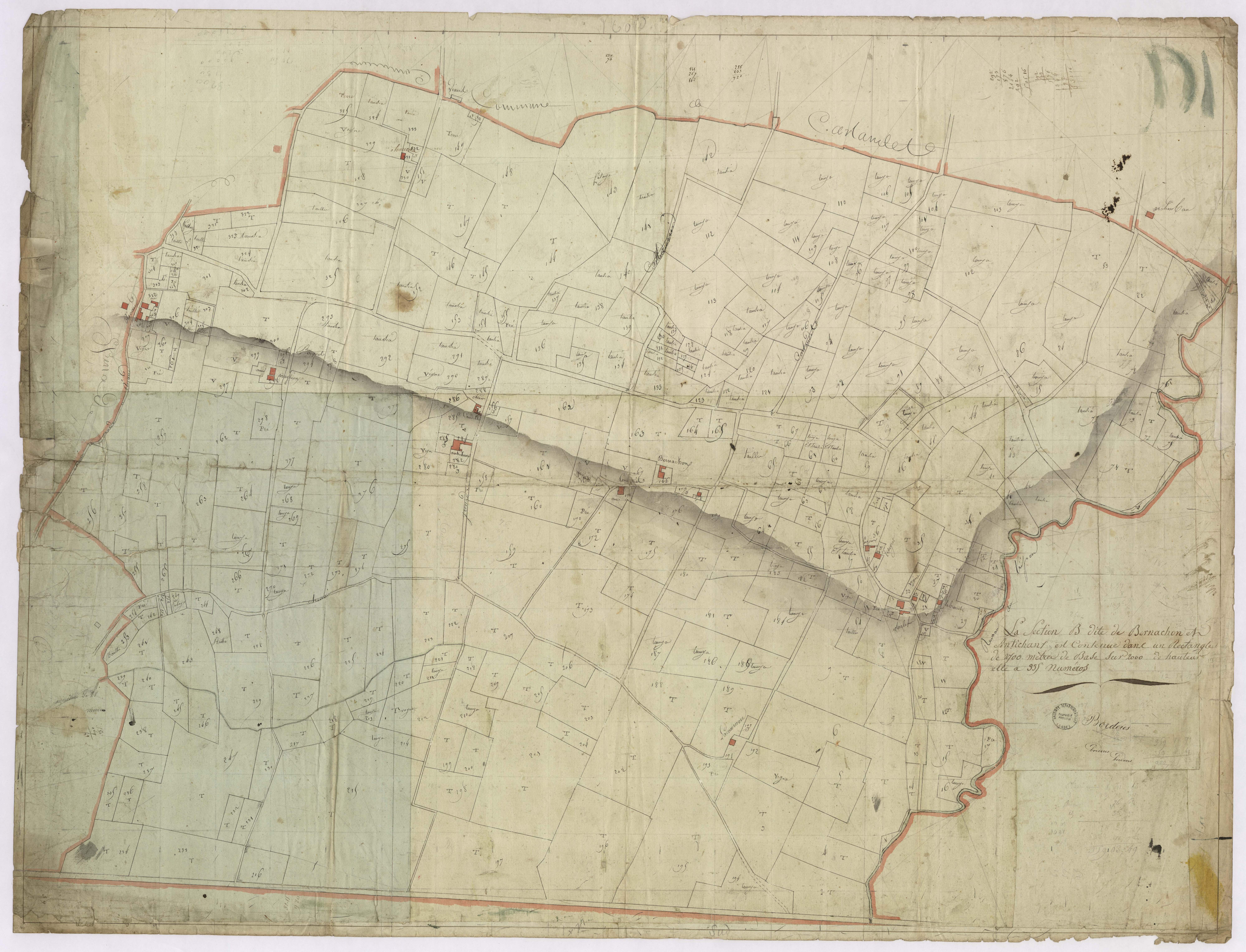 Bordères-et-Lamensans - Section B, dite de Bernachon et Antichanx