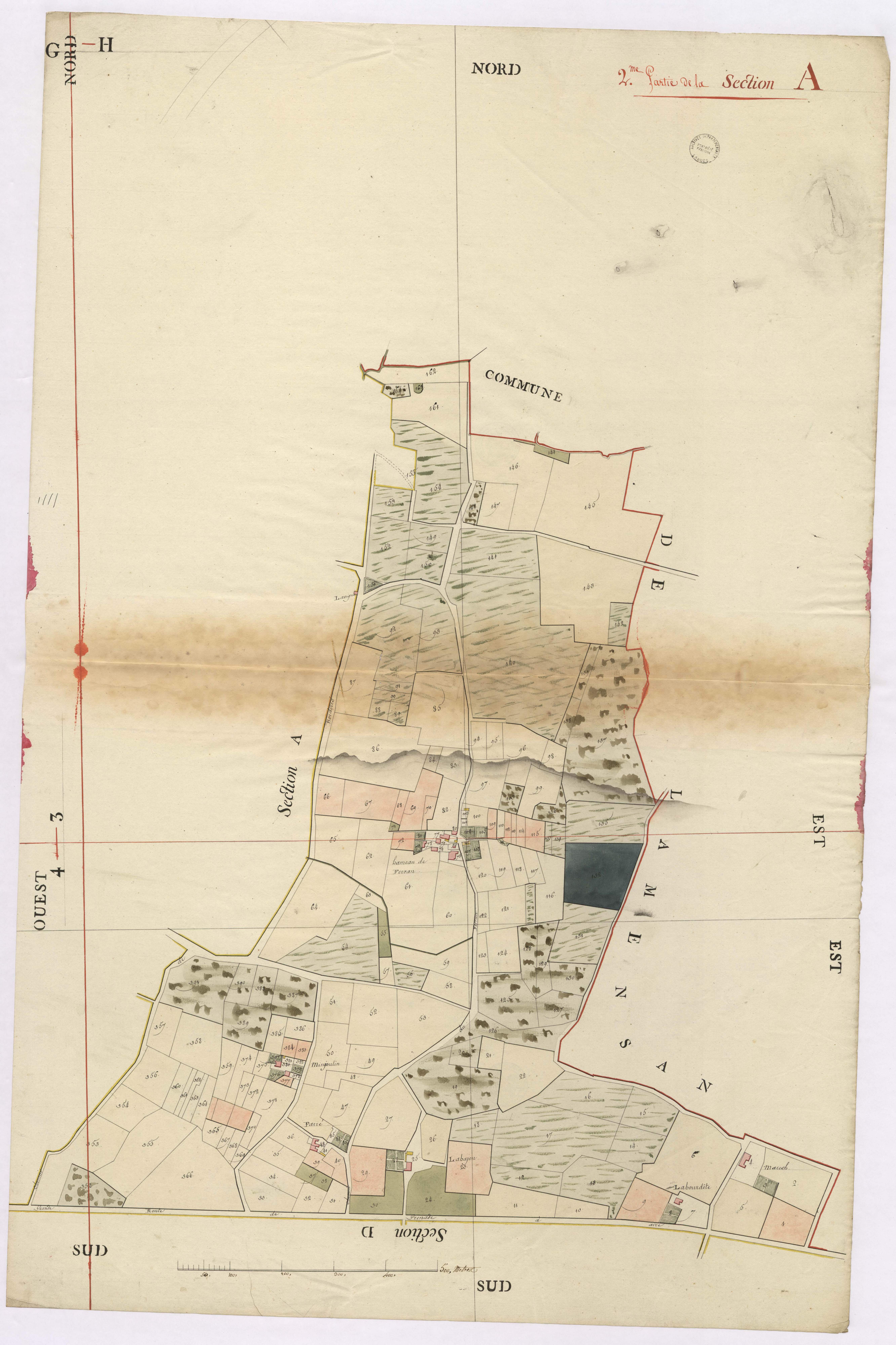 Bordères-et-Lamensans - Section A, 2e partie