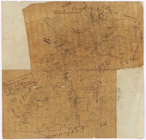 Bougue - Section C, dite des Trois ruisseaux, par Dauga géomètre