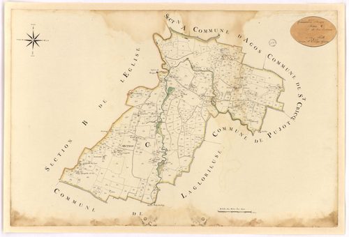 Bougue - Section C, dite des Trois Ruisseaux, par Dauga géomètre