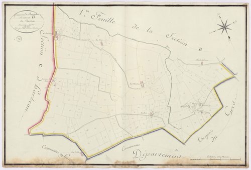 Bourdalat - Section B, dite de Gassies, 2e feuille, par Brun géomètre