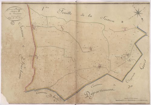 Bourdalat - Section B, dite de Gassies, 2e feuille, par Brun géomètre