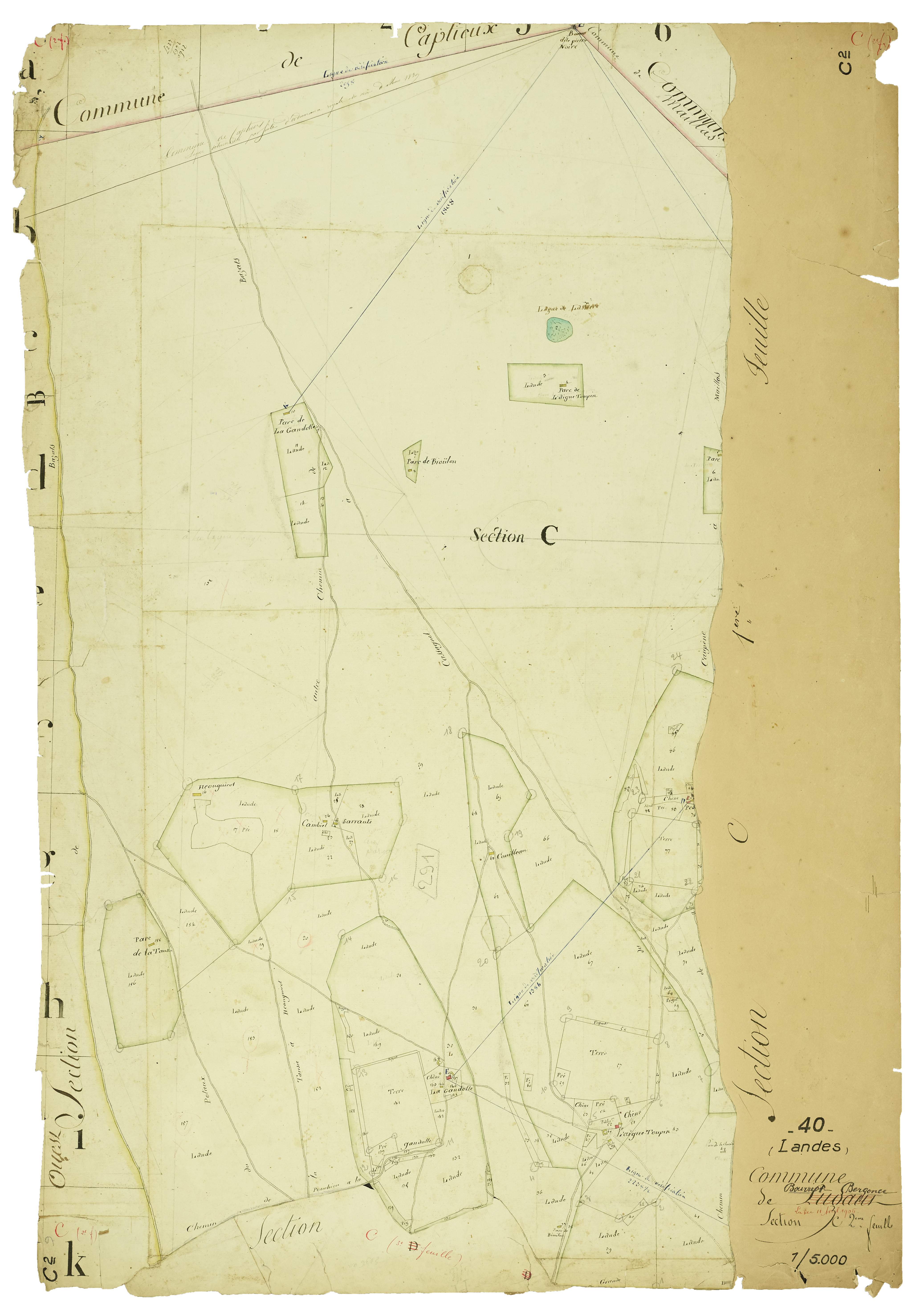 Bourriot-Bergonce - Section C, feuille 2
