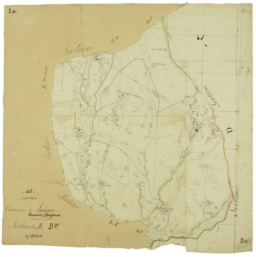 Bourriot-Bergonce - Section B, feuille 3
