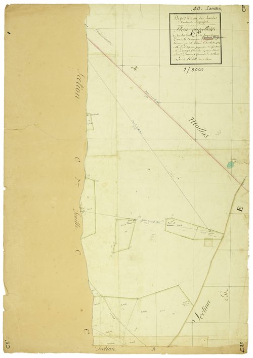 Bourriot-Bergonce - Section C, feuille 1