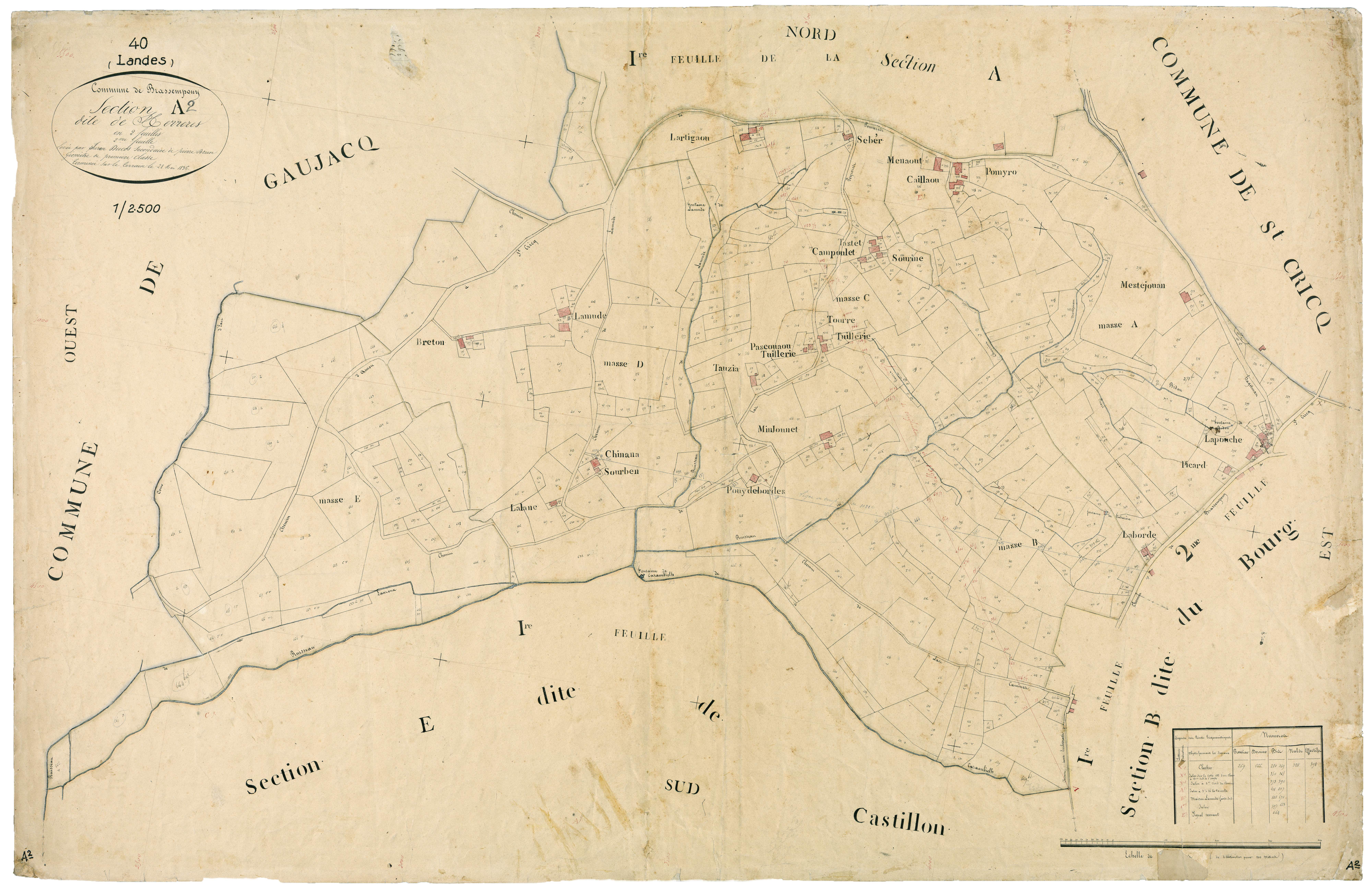 Brassempouy - Section A, feuille 2
