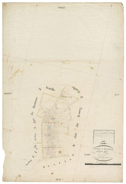 Brassempouy - Section B, feuille 1