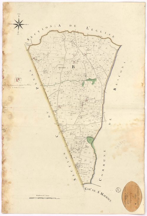 Bretagne-de-Marsan - Section B, dite de Bernauchet, par Castaing géomètre