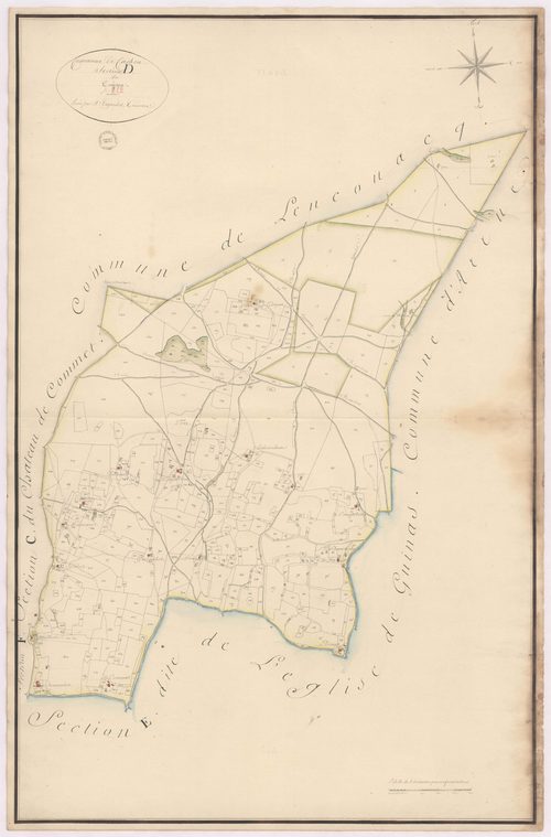 Cachen - Section D, dite du Touya, par Lagrolet géomètre