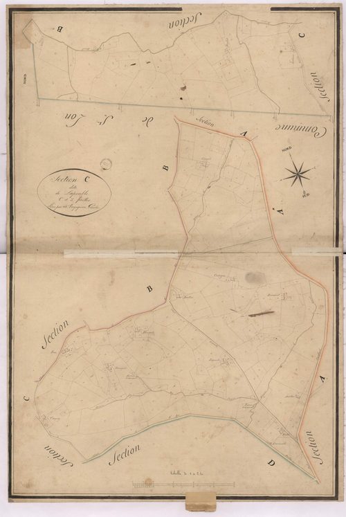 Cagnotte - Section C, dite de Lapouble, 1re et 3e feuilles, par Vergoignan géomètre