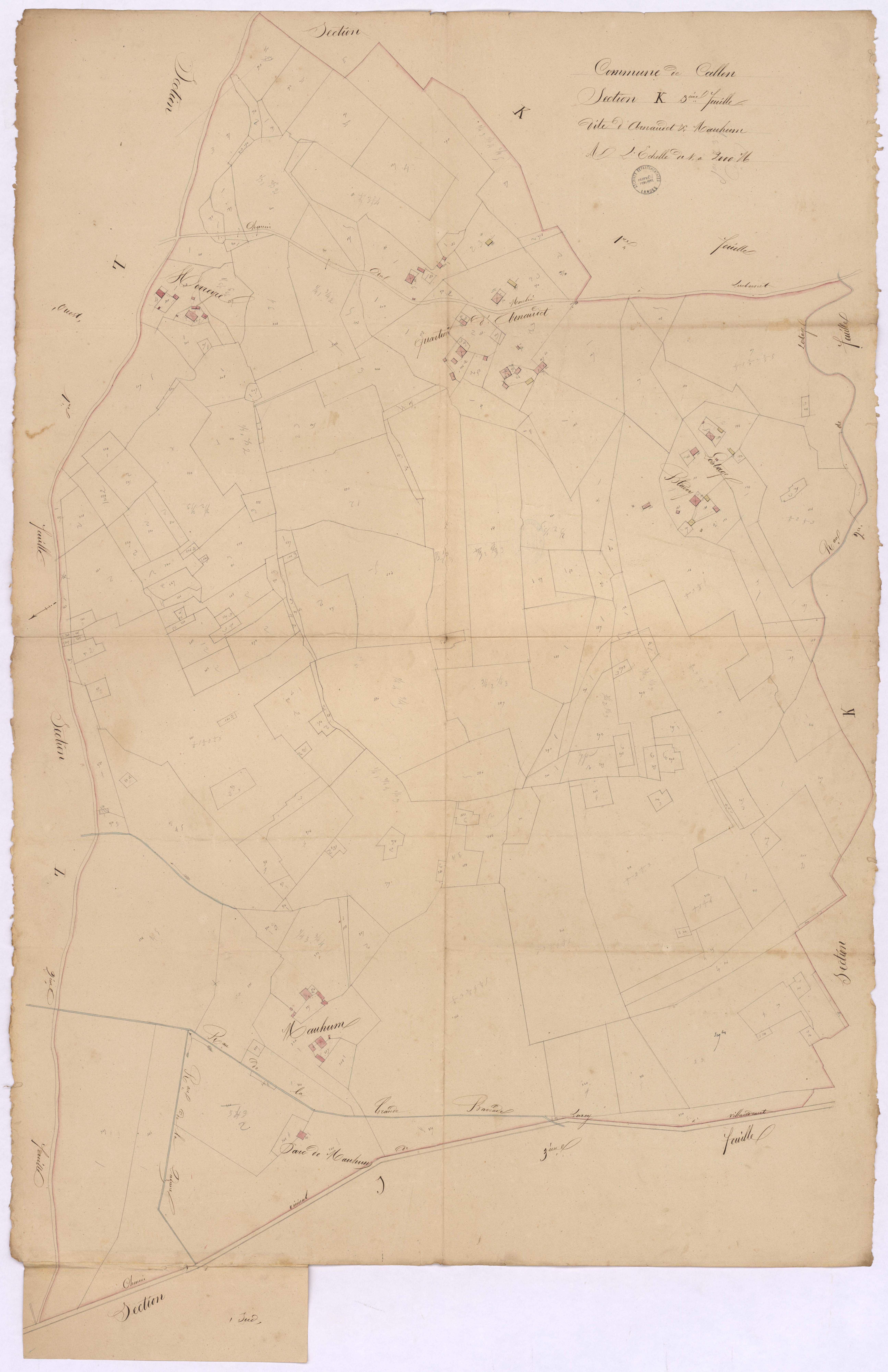 Callen - Section K, dite d'Arnaudet et Mauhum, 3e feuille