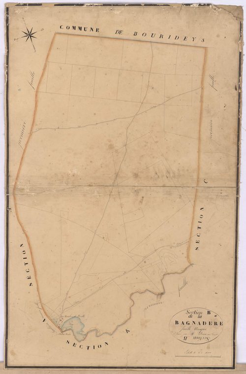 Callen - Section B, dite de la Bagnadère, par Brun aîné géomètre