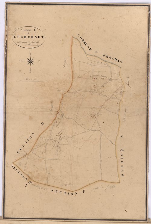 Callen - Section E, dite de Lucbernet-est, 1re feuille, par Brun cadet géomètre