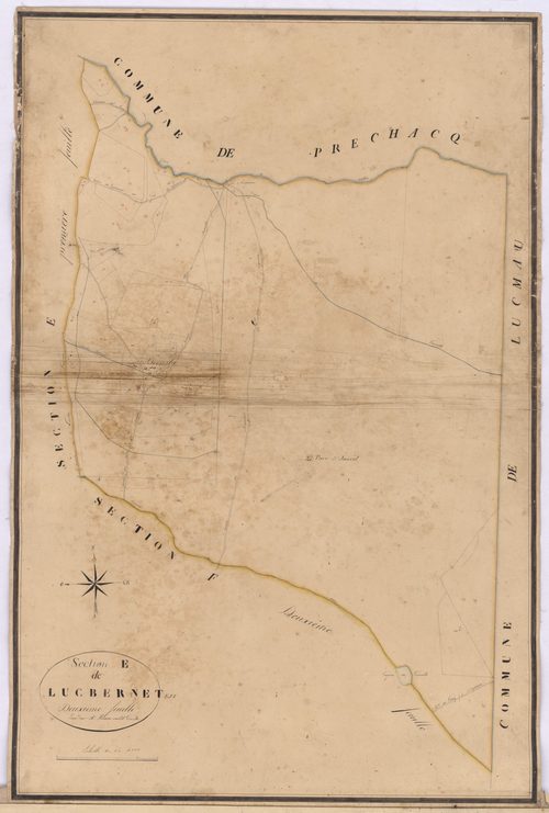 Callen - Section E, dite de Lucbernet-est, 2e feuille, par Brun cadet géomètre