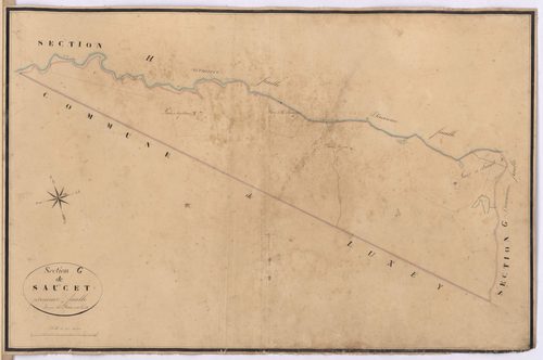 Callen - Section G, dite de Saucet, 1re feuille, par Brun cadet géomètre