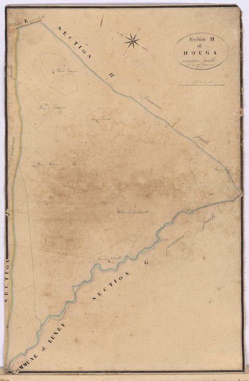 Callen - Section H, dite de Hougat, 1re feuille, par Brun cadet géomètre
