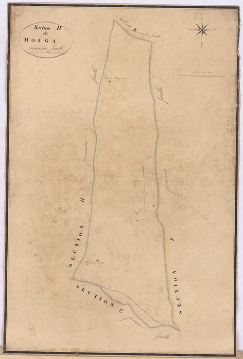 Callen - Section H, dite de Hougat, 2e feuille, par Brun cadet géomètre