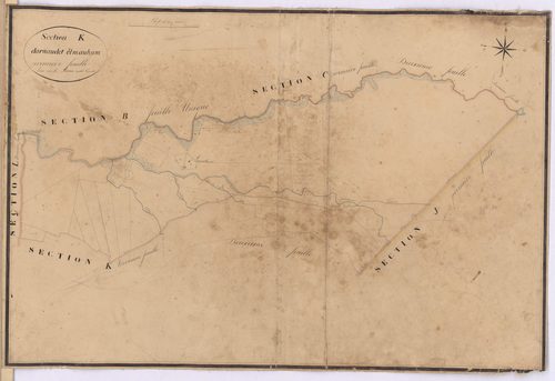Callen - Section K, dite Darnaudet et Mauhum, 1re feuille, par Brun cadet géomètre