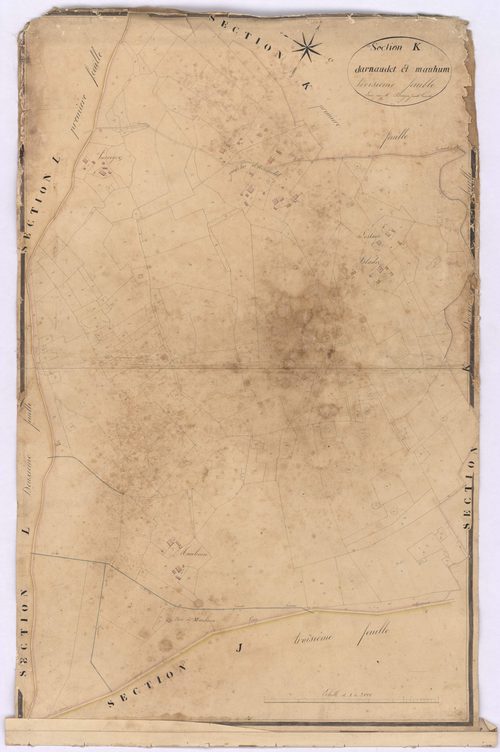 Callen - Section K, dite Darnaudet et Mauhum, 3e feuille, par Dauga Jeanté géomètre