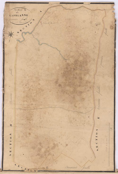 Callen - Section L, dite de Capblanne, 1re feuille, par Dauga Jeanté géomètre