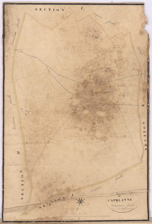 Callen - Section L, dite de Capblanne, 2e feuille, par Dauga Jeanté géomètre