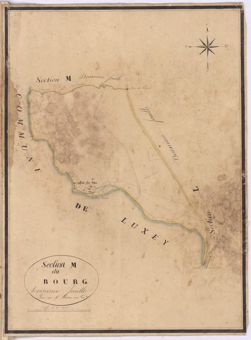 Callen - Section M, dite du Bourg, 3e feuille, par Brun aîné géomètre