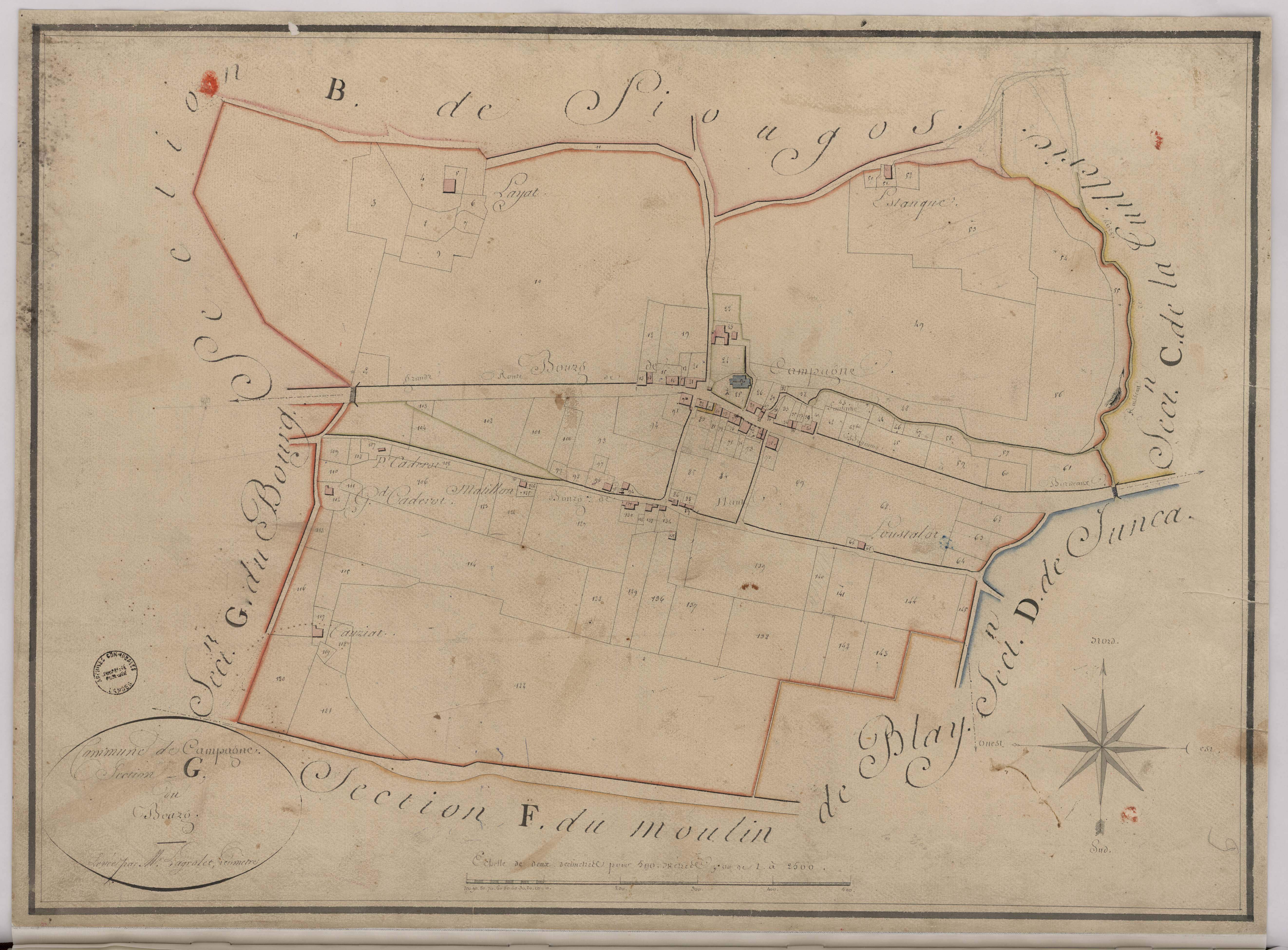 Campagne - Section G, dite du Bourg, par Lagrolet géomètre
